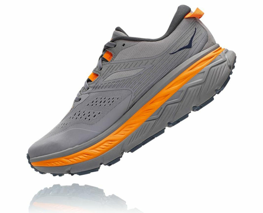 Men Trail Running | HOKA ONE ONE Stinson Atr 6 Frost Gray / Bright Marigold