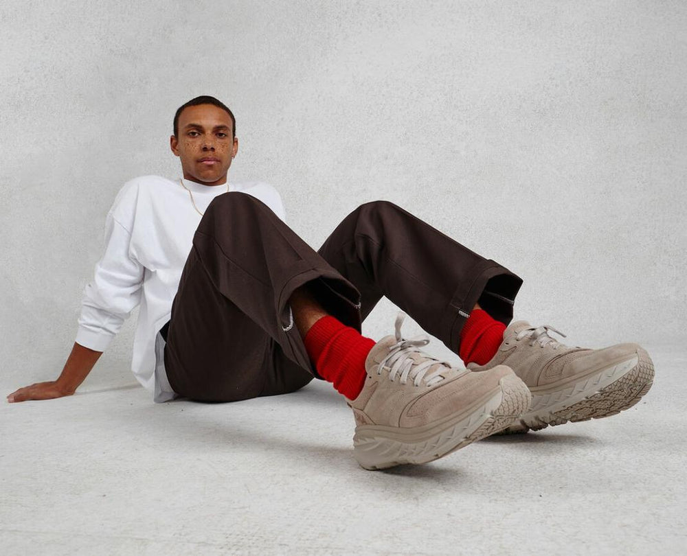 Men/Women Road Running | HOKA ONE ONE All Gender Bondi L Suede Simply Taupe / Pumice Stone