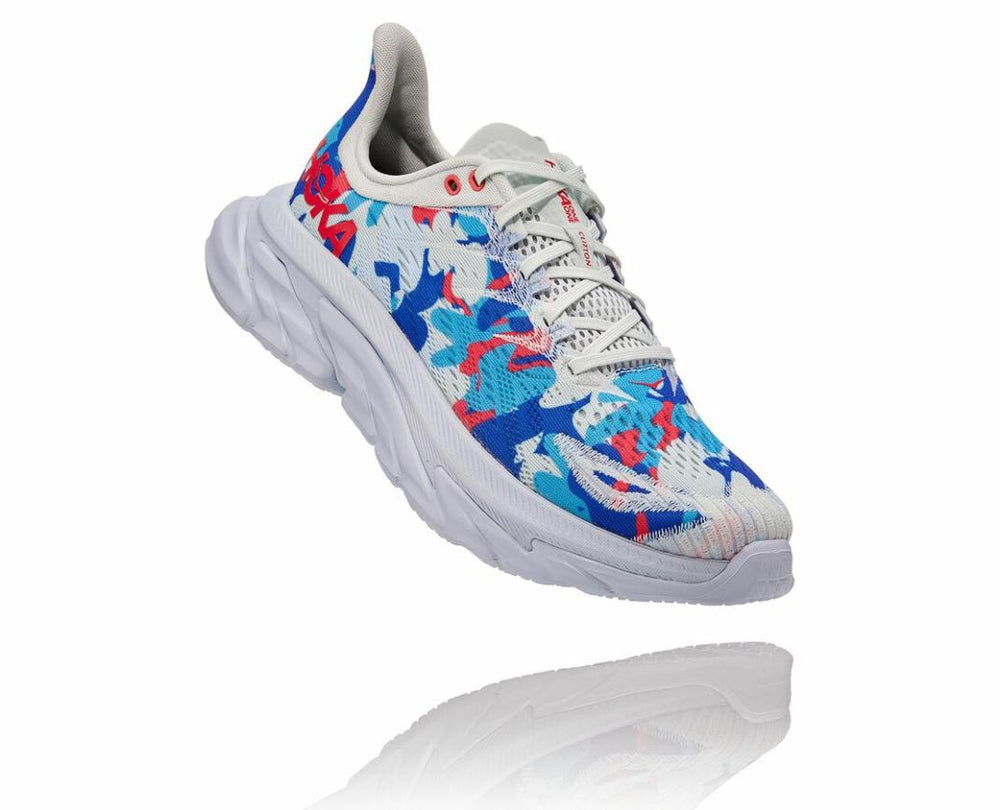 Men/Women Road Running | HOKA ONE ONE All Gender Clifton Edge Geometric Ballad Blue / Blue Flower