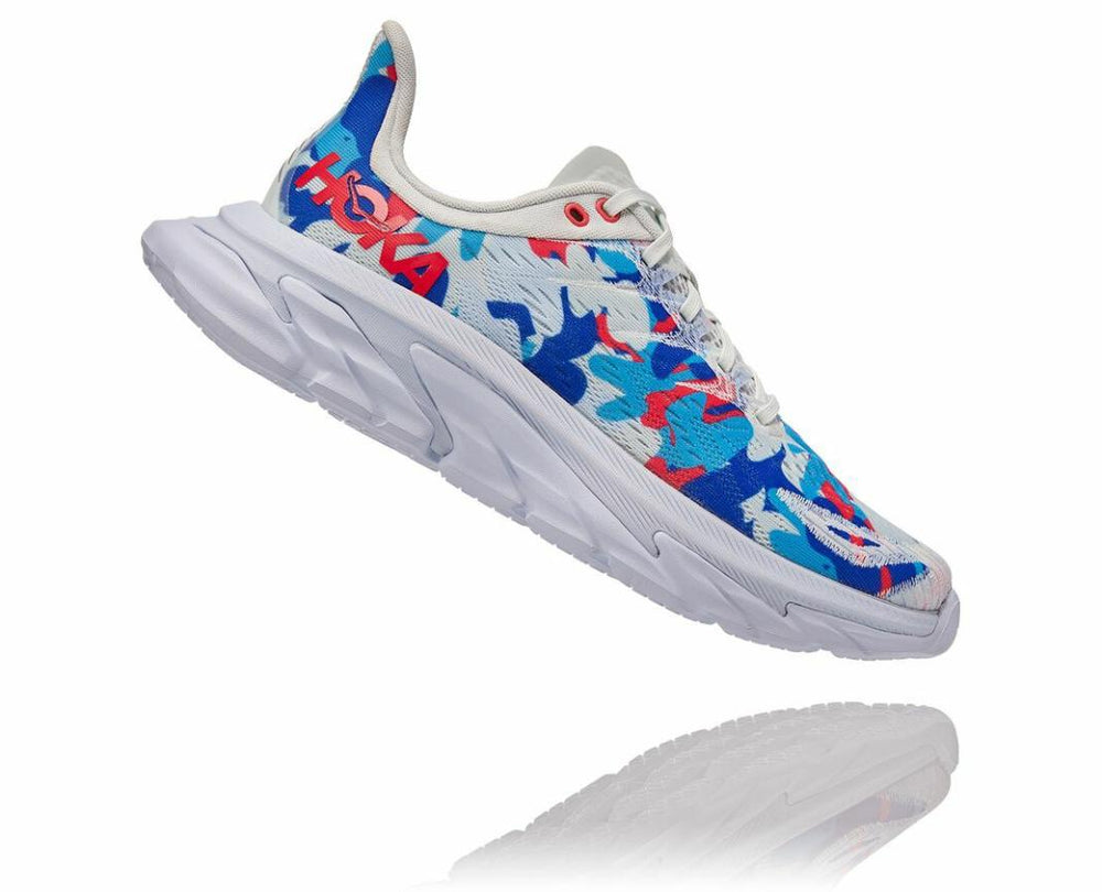 Men/Women Road Running | HOKA ONE ONE All Gender Clifton Edge Geometric Ballad Blue / Blue Flower