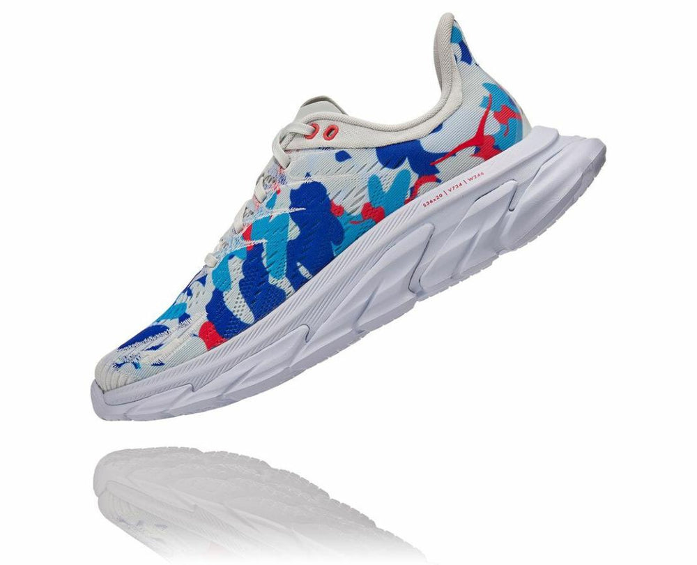Men/Women Road Running | HOKA ONE ONE All Gender Clifton Edge Geometric Ballad Blue / Blue Flower