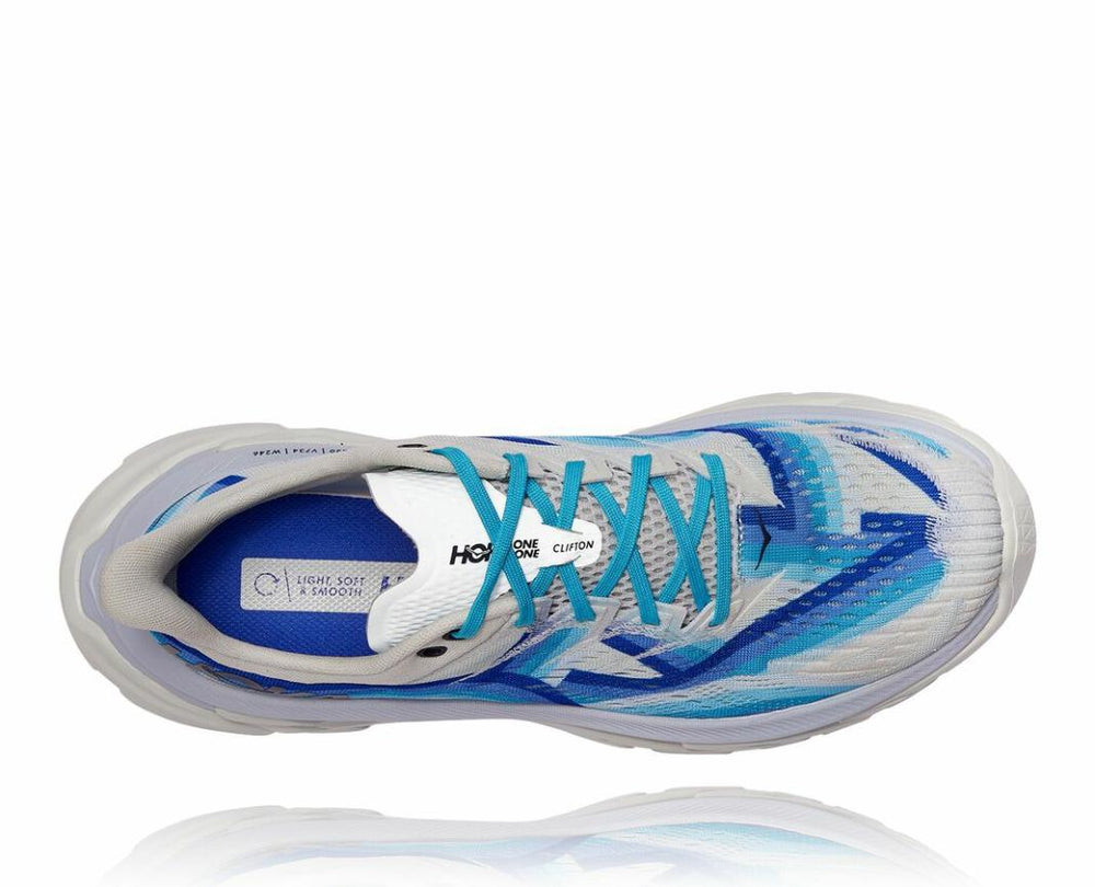 Men/Women Road Running | HOKA ONE ONE All Gender Clifton Edge Geometric Dazzling Blue / Blue Flower