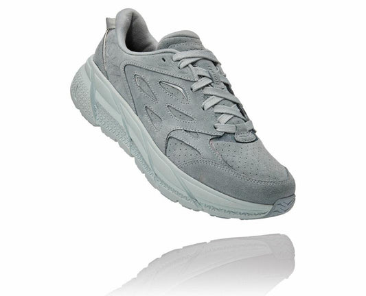 Men/Women Road Running | HOKA ONE ONE All Gender Clifton L Suede Grey Mist / Misty Blue