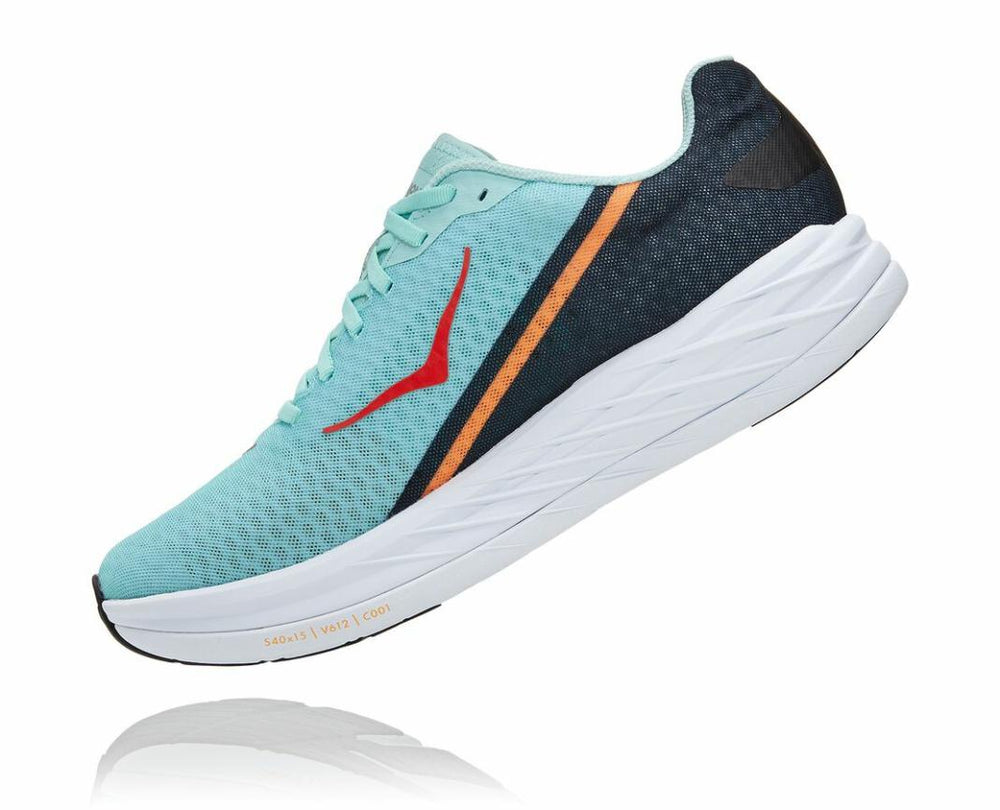 Men/Women Road Running | HOKA ONE ONE All Gender Rocket X Eggshell Blue / Black