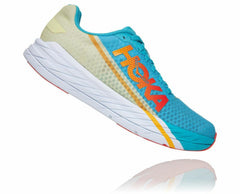 Men/Women Road Running | HOKA ONE ONE All Gender Rocket X Scuba Blue / Luminary Green