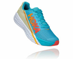 Men/Women Road Running | HOKA ONE ONE All Gender Rocket X Scuba Blue / Luminary Green