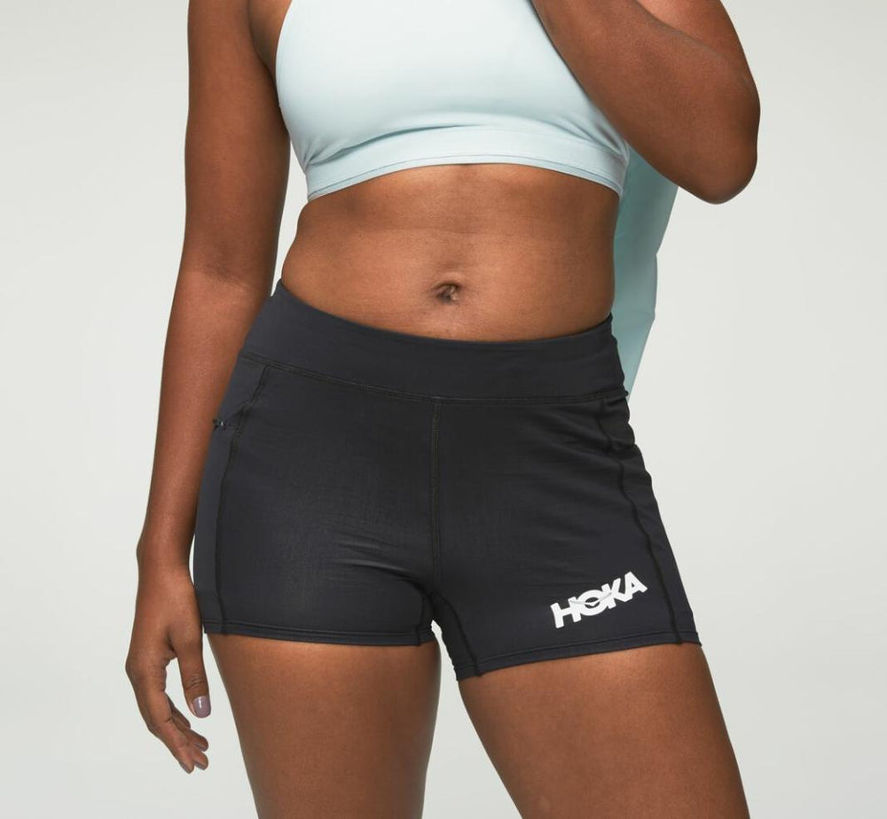 Women Bottoms | HOKA ONE ONE Performance Knit 3" Short Black