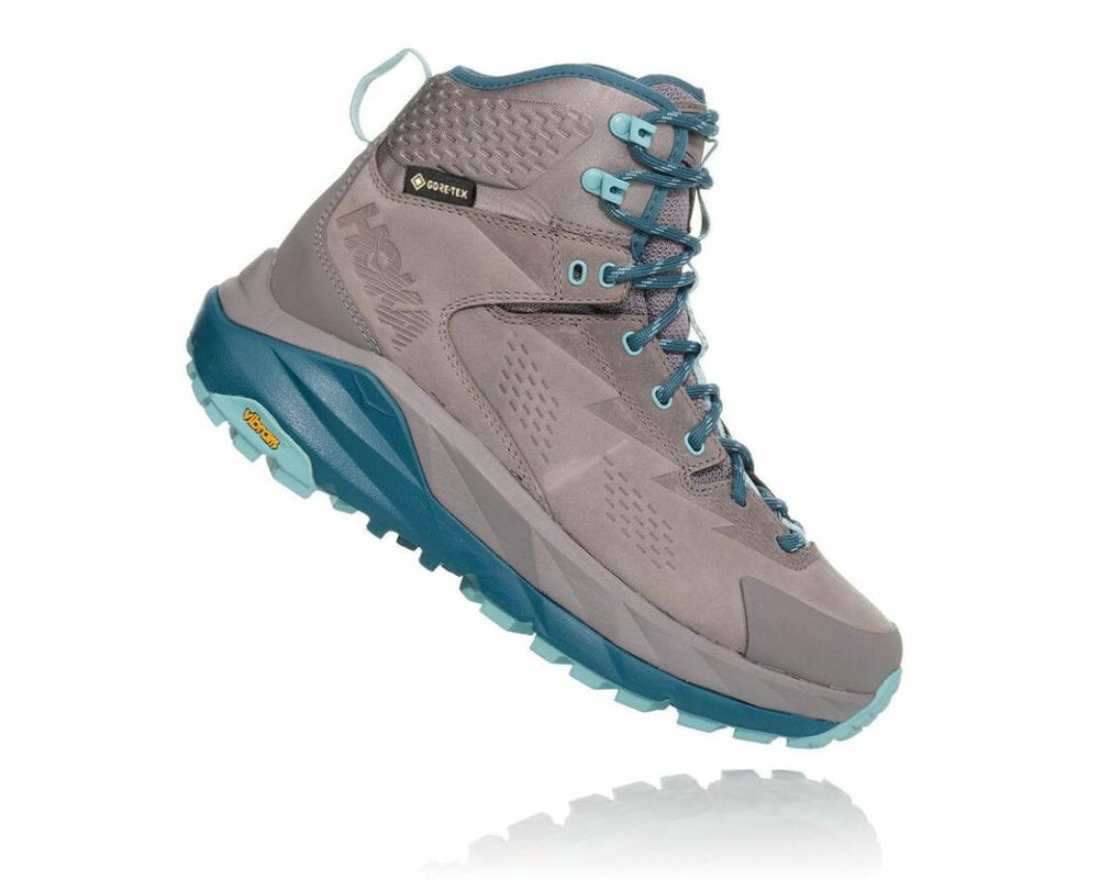 Women Hiking & Backpacking | HOKA ONE ONE Kaha GORE-TEX Frost Gray / Aqua Haze
