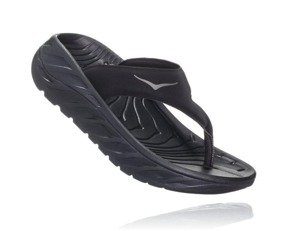 Women Recovery Sandals | HOKA ONE ONE ORA Recovery Flip Black / Dark Gull Gray