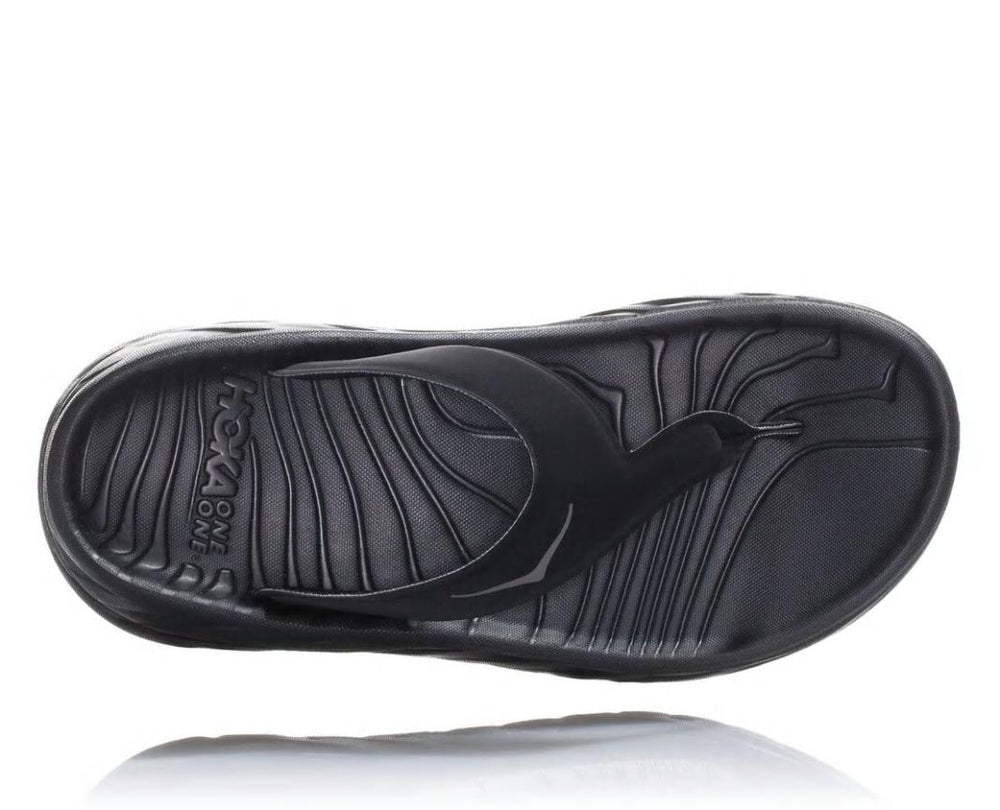 Women Recovery Sandals | HOKA ONE ONE ORA Recovery Flip Black / Dark Gull Gray