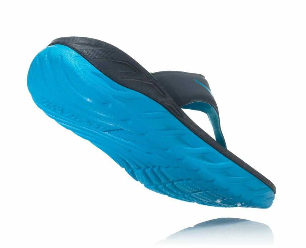 Women Recovery Sandals | HOKA ONE ONE ORA Recovery Flip Ebony / Dresden Blue