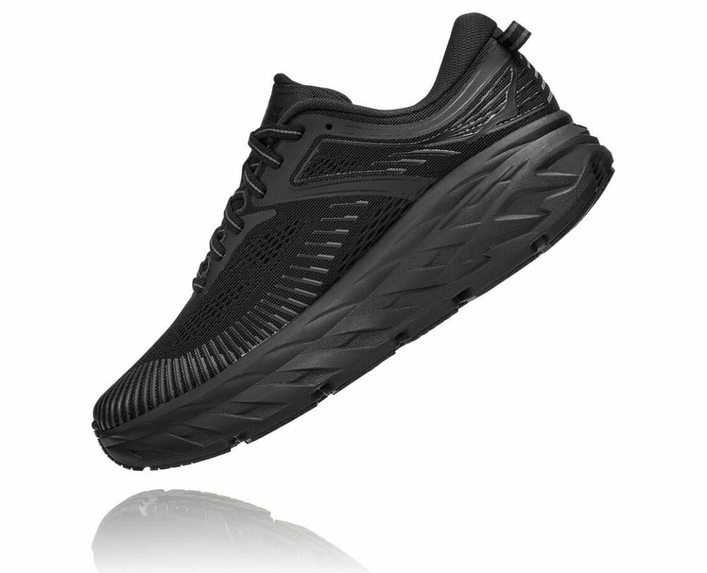 Women Road Running | HOKA ONE ONE Bondi 7 Black / Black