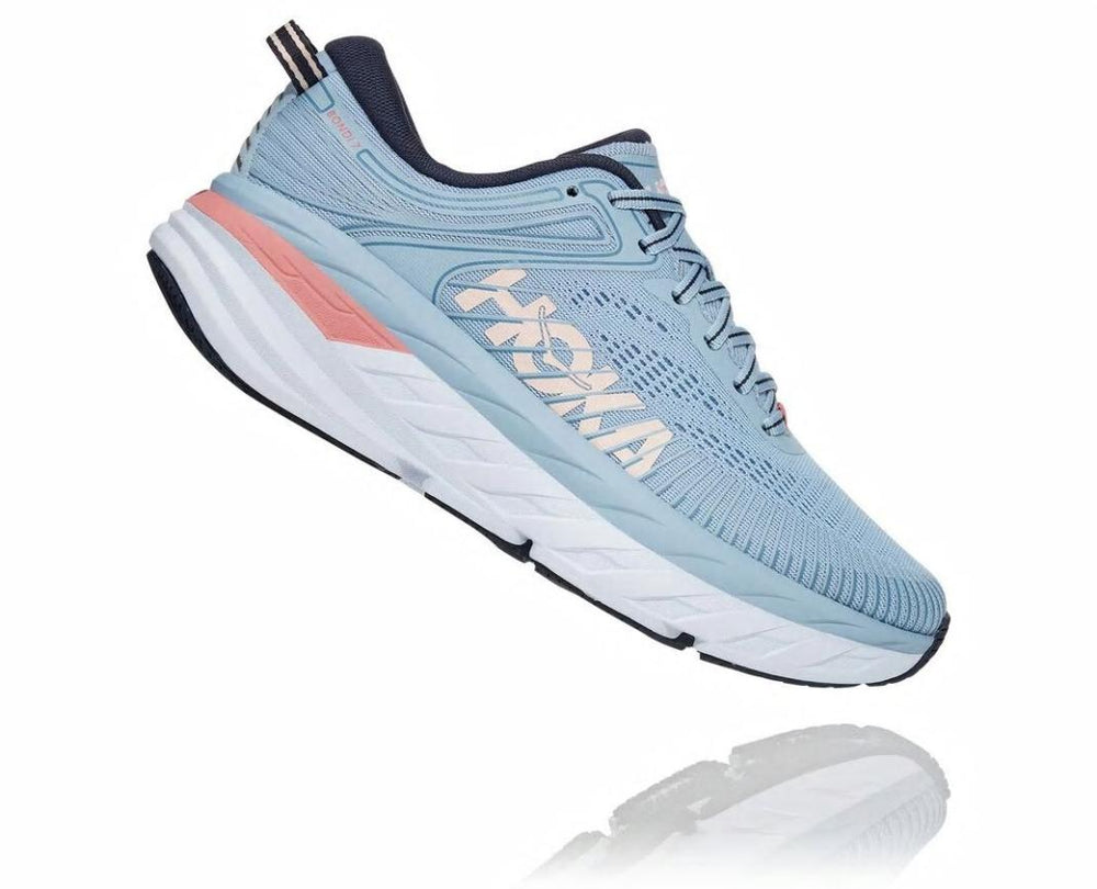 Women Road Running | HOKA ONE ONE Bondi 7 Blue Fog / Ombre Blue