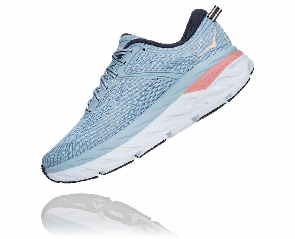 Women Road Running | HOKA ONE ONE Bondi 7 Blue Fog / Ombre Blue
