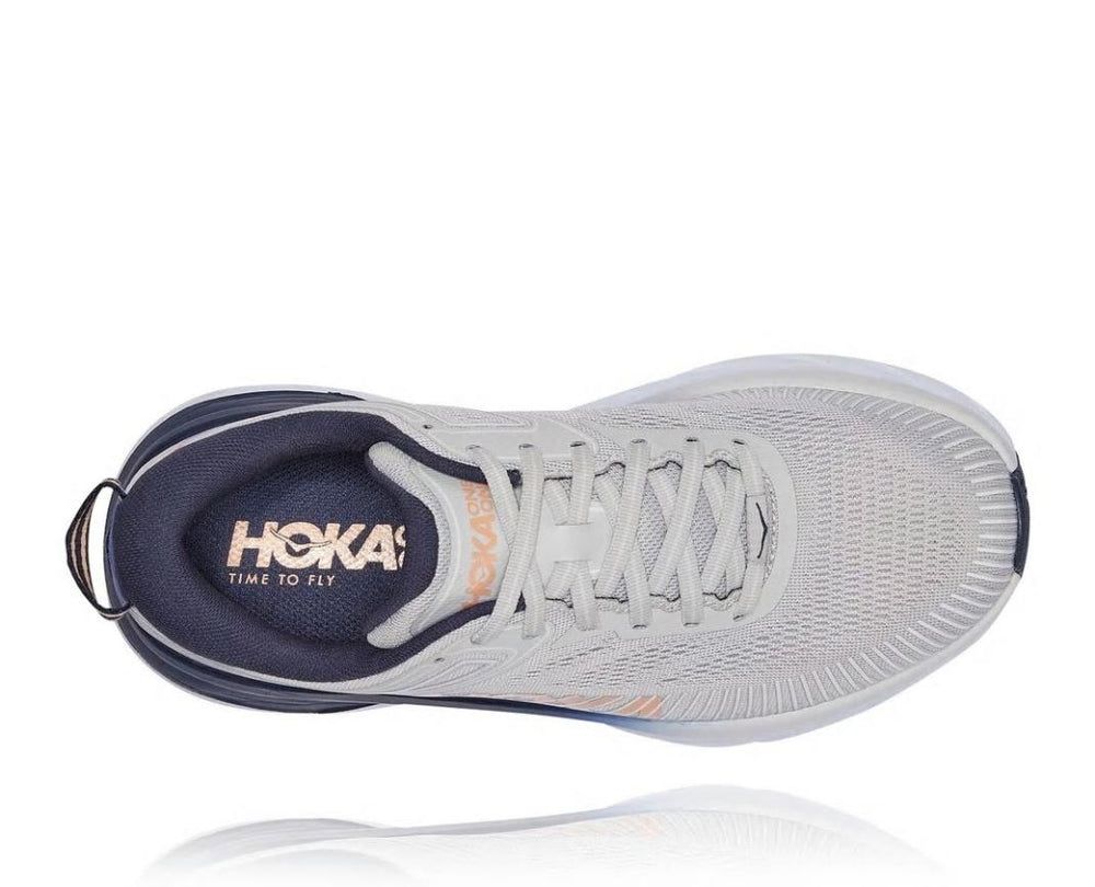Women Road Running | HOKA ONE ONE Bondi 7 Lunar Rock / Black Iris
