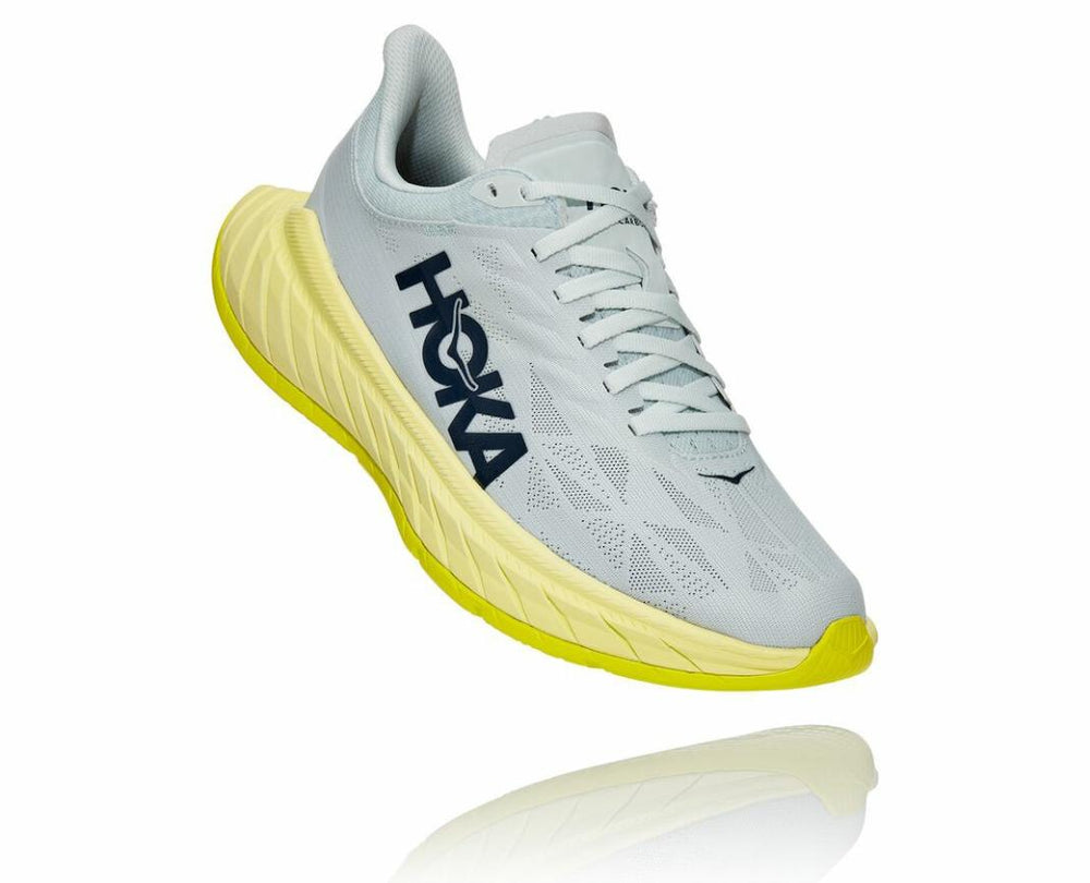 Women Road Running | HOKA ONE ONE Carbon X 2 Blue Flower / Luminary Green