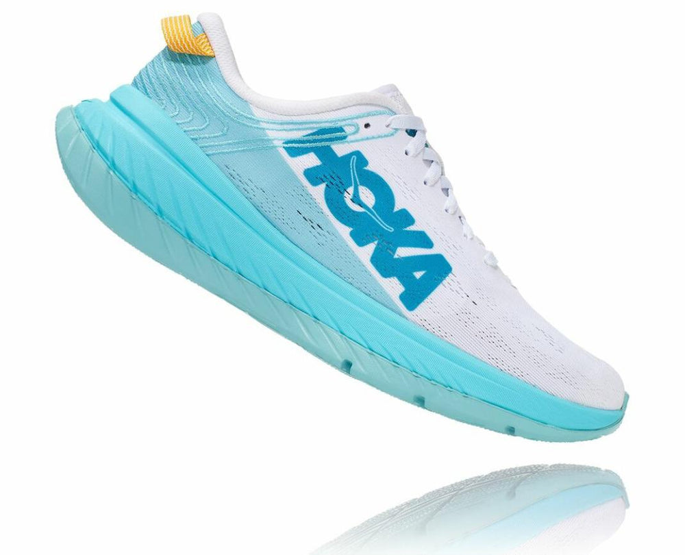Women Road Running | HOKA ONE ONE Carbon X White / Angel Blue