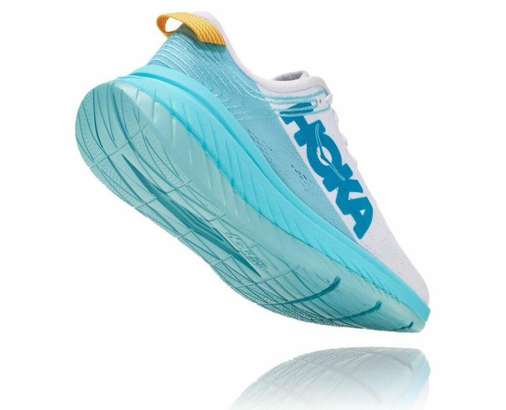 Women Road Running | HOKA ONE ONE Carbon X White / Angel Blue