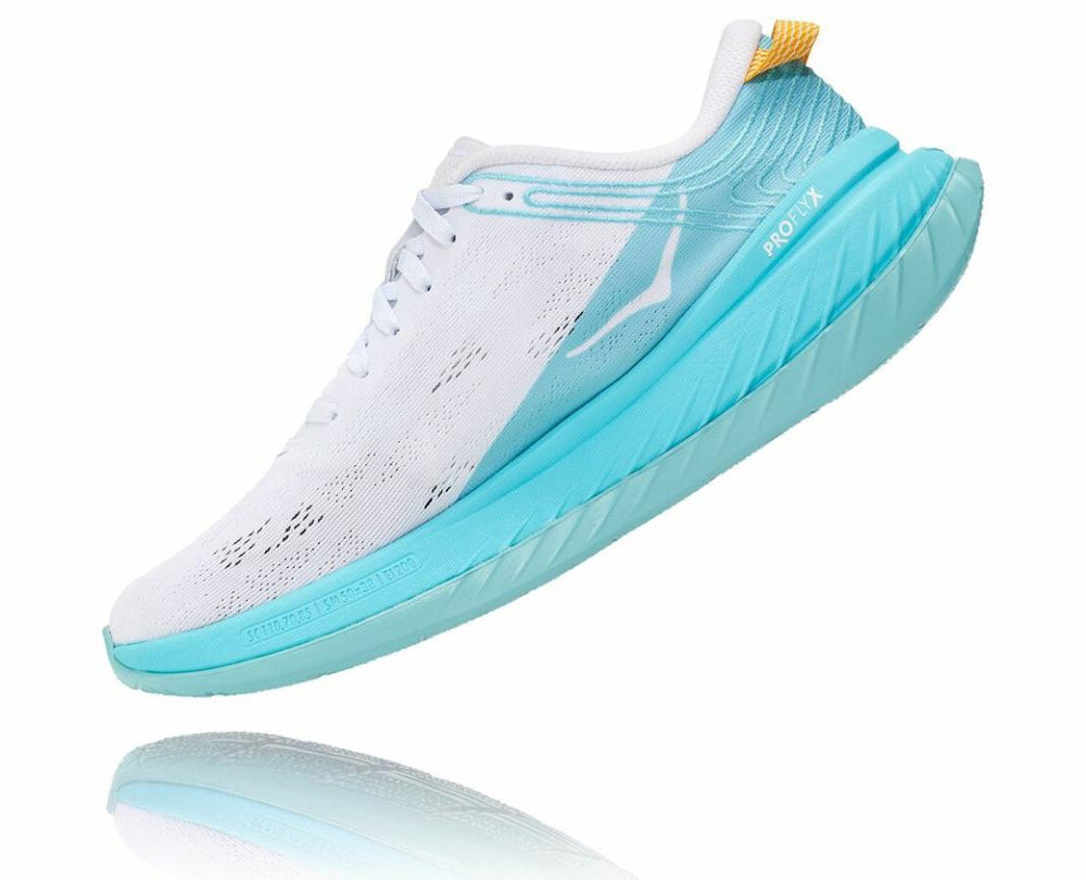 Women Road Running | HOKA ONE ONE Carbon X White / Angel Blue