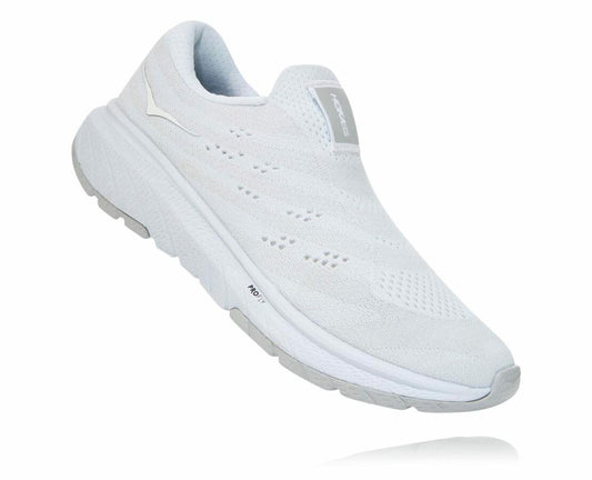 Women Road Running | HOKA ONE ONE Cavu 3 Slip White / Lunar Rock