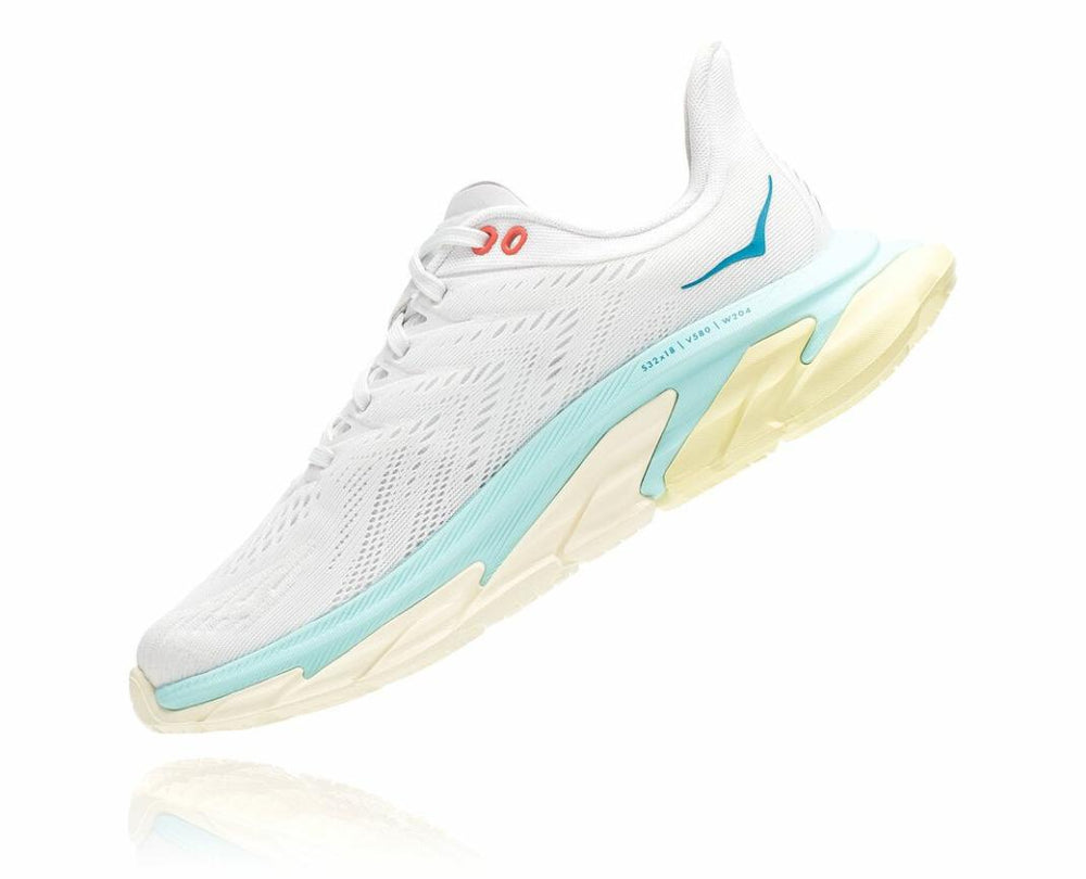 Women Road Running | HOKA ONE ONE Clifton Edge Blanc De Blanc / Blue Tint