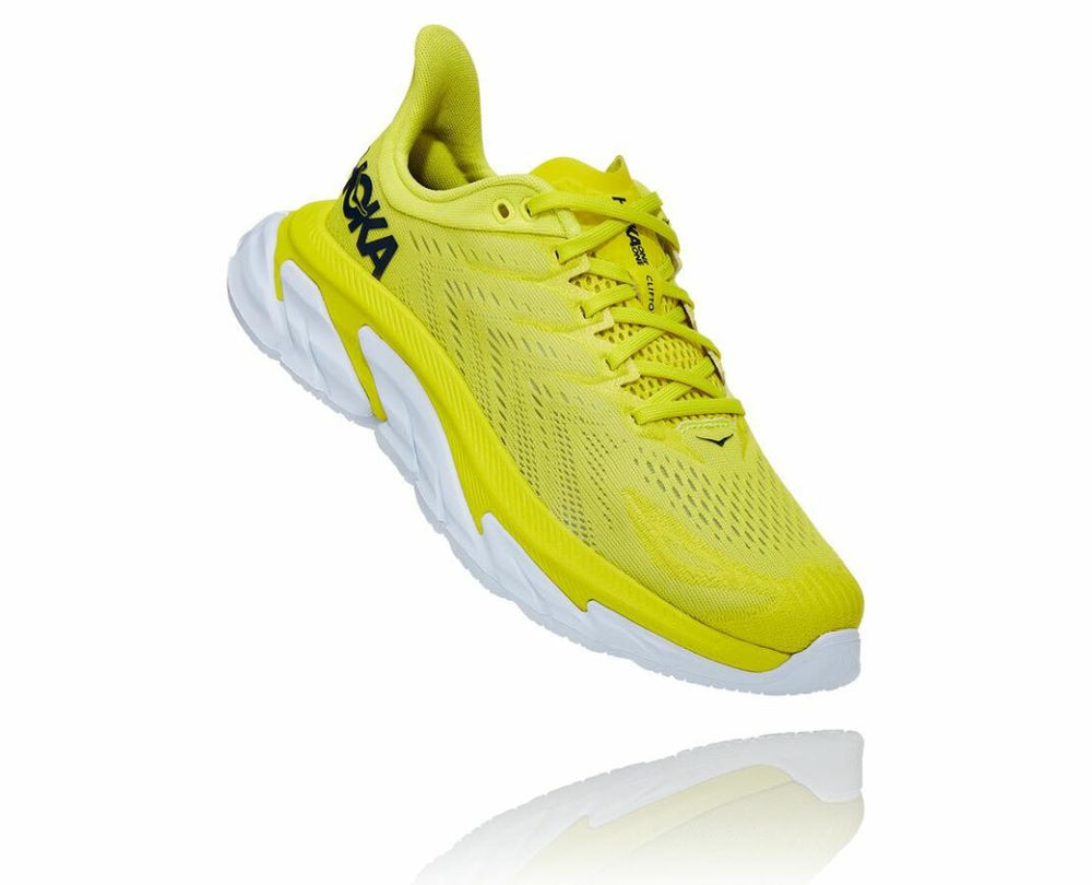 Women Road Running | HOKA ONE ONE Clifton Edge Citrus / White