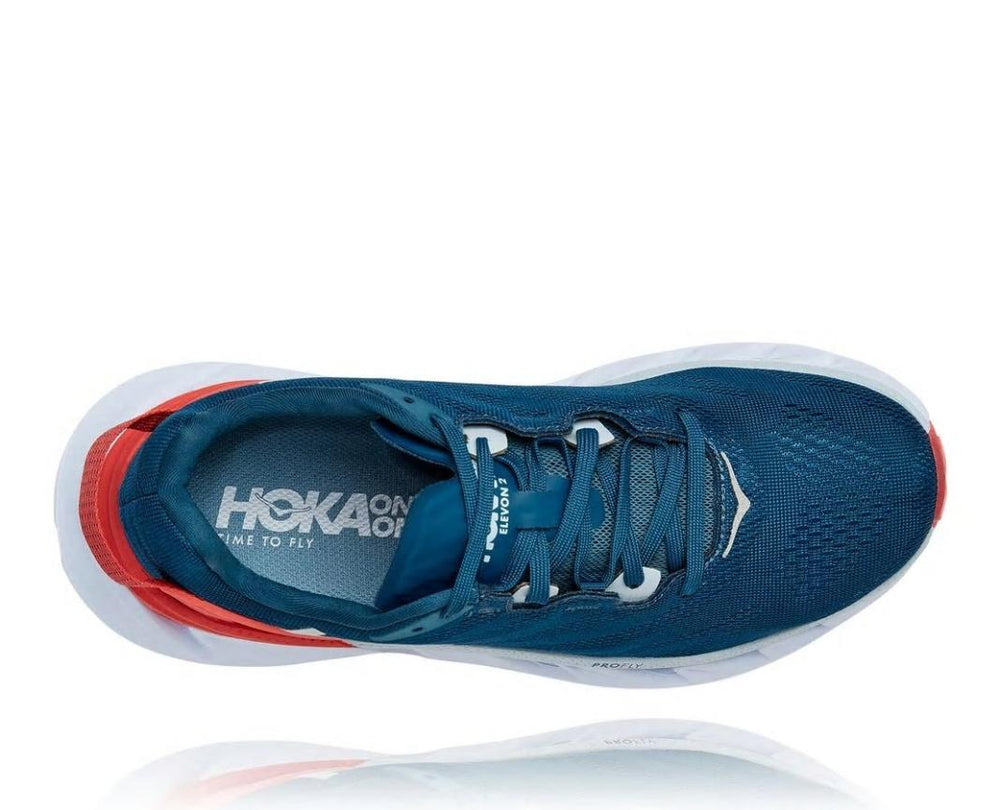 Women Road Running | HOKA ONE ONE Elevon 2 Moroccan Blue / Hot Coral
