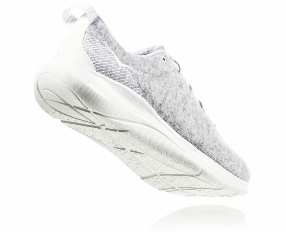 Women Road Running | HOKA ONE ONE Hupana Flow Wool Lunar Rock / Blanc De Blanc