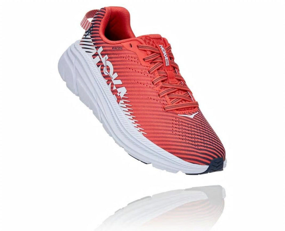 Women Road Running | HOKA ONE ONE Rincon 2 Hot Coral / White