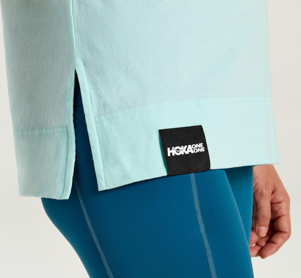 Women Tops | HOKA ONE ONE Brand Tee Blue Tint