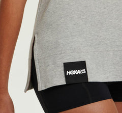 Women Tops | HOKA ONE ONE Brand Tee Heather Grey / Cantaloupe