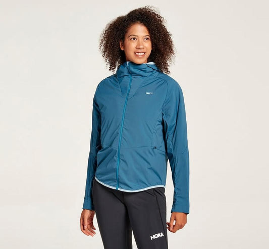 Women Tops | HOKA ONE ONE Hybrid Run Jacket Moroccan Blue