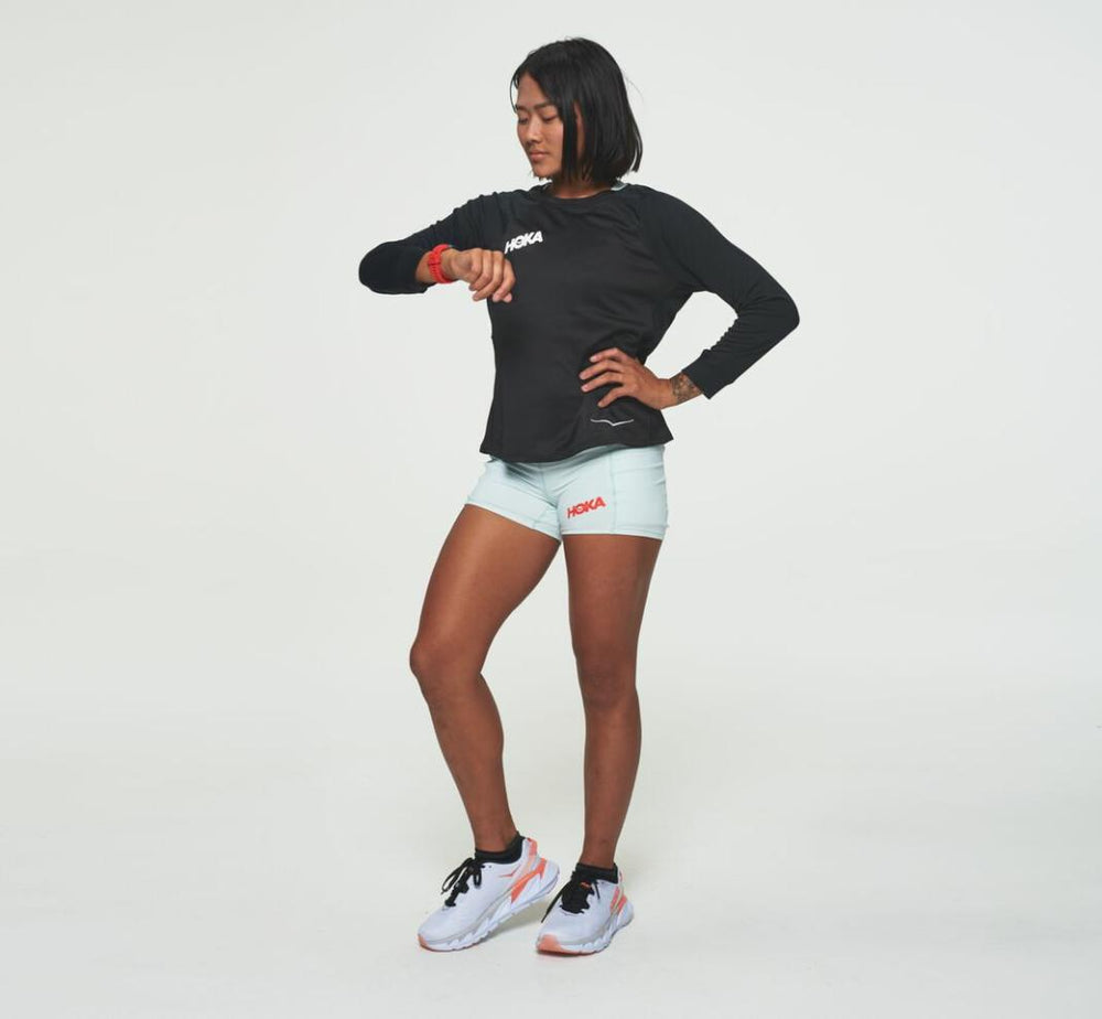 Women Tops | HOKA ONE ONE Performance 3/4 Sleeve Black