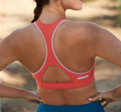 Women Tops | HOKA ONE ONE Performance Sports Bra Hot Coral / Rosette