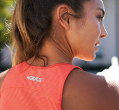 Women Tops | HOKA ONE ONE Performance Tank Hot Coral