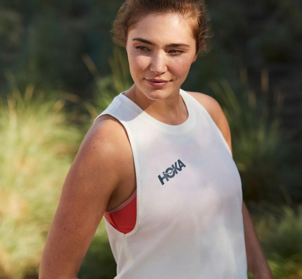 Women Tops | HOKA ONE ONE Performance Utility Tank White