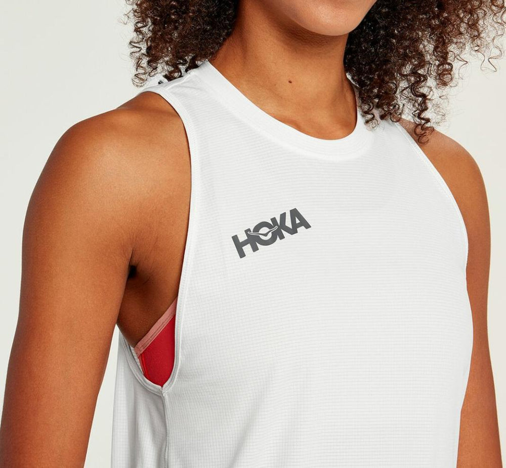 Women Tops | HOKA ONE ONE Performance Utility Tank White
