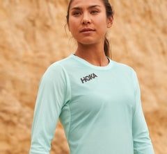 Women Tops | HOKA ONE ONE Wind Shirt Blue Tint