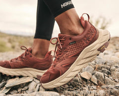 Women Trail Running | HOKA ONE ONE Anacapa Low GORE-TEX Cherry Mahogany / Hot Sauce