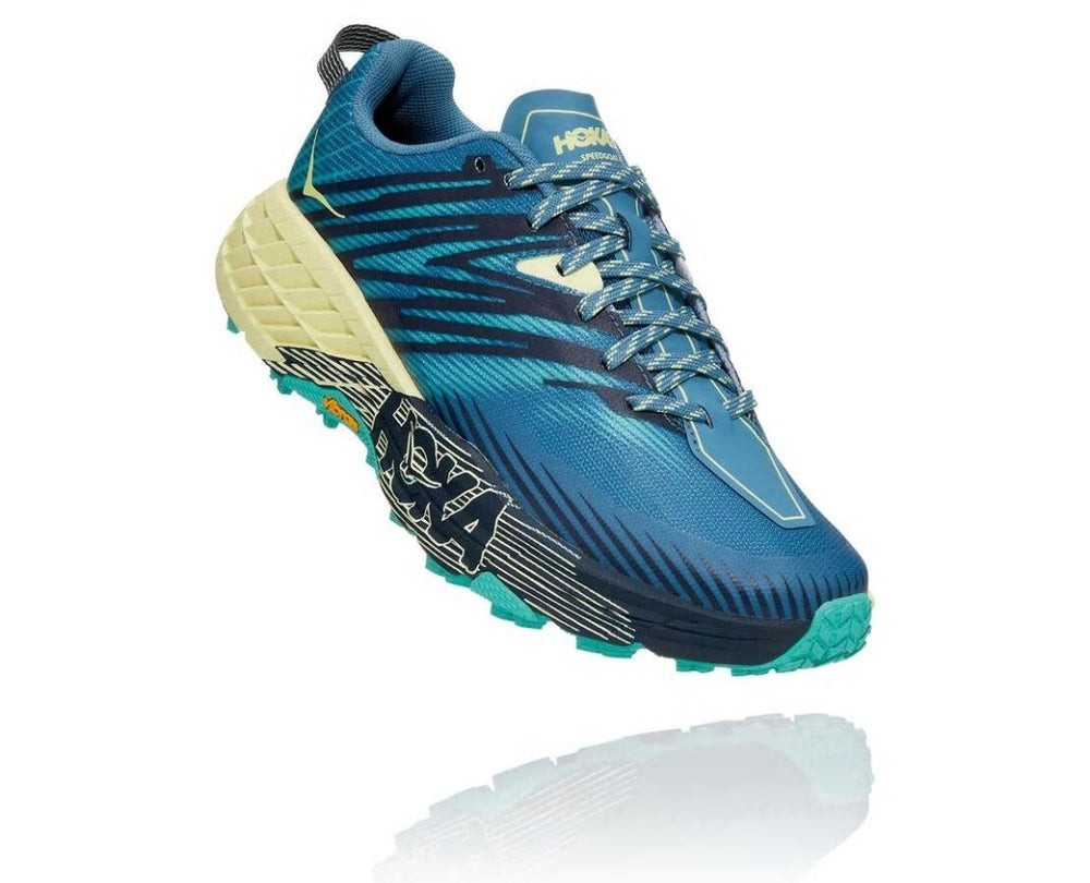 Women Trail Running | HOKA ONE ONE Speedgoat 4 Provincial Blue / Luminary Green