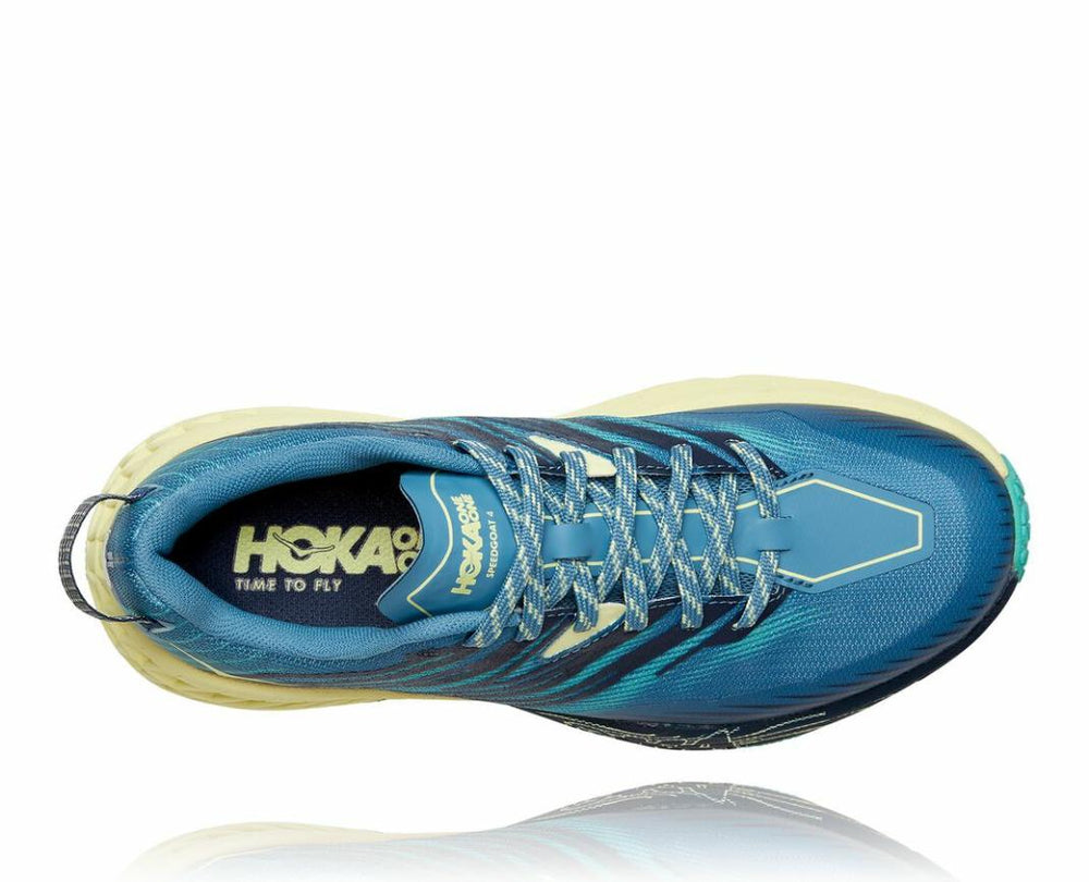 Women Trail Running | HOKA ONE ONE Speedgoat 4 Provincial Blue / Luminary Green