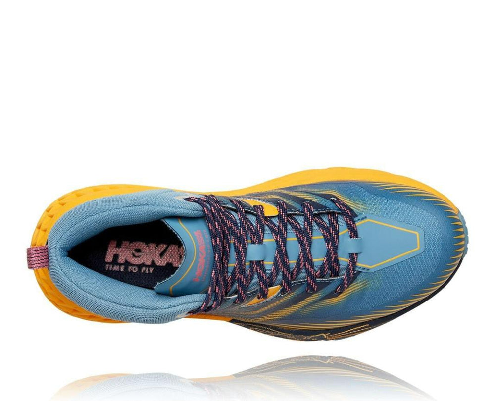 Women Trail Running | HOKA ONE ONE Speedgoat Mid GORE-TEX 2 Provincial Blue / Saffron