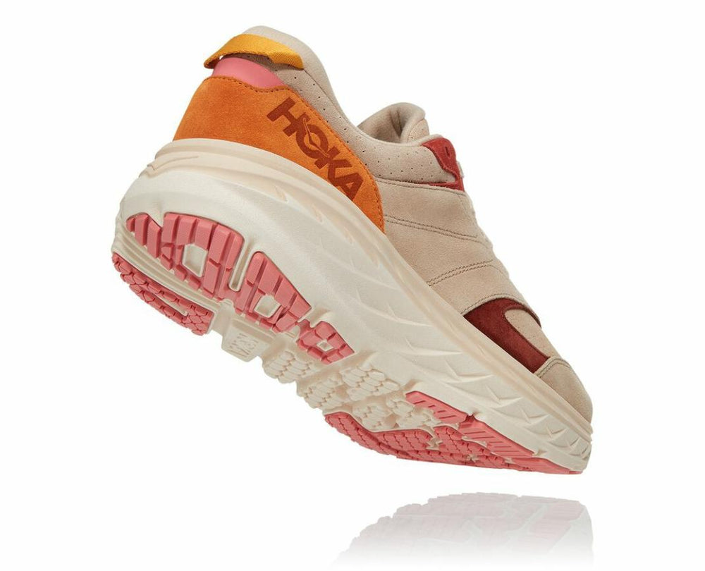 Women Walking | HOKA ONE ONE Unisex Bondi L Suede Shifting Sand / Multi