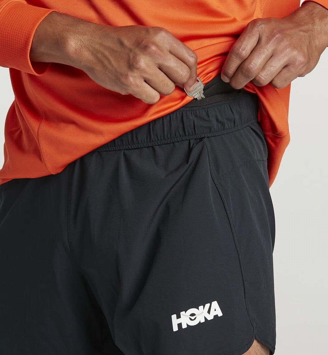Men Bottoms | HOKA ONE ONE Performance Woven 5" Short Black