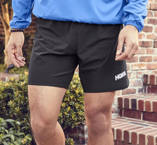 Men Bottoms | HOKA ONE ONE Performance Woven 7" Short Black
