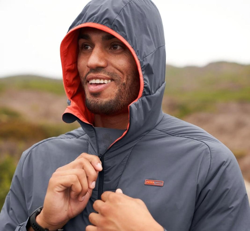 Men Outerwear | HOKA ONE ONE Hybrid Run Jacket Ombre Blue