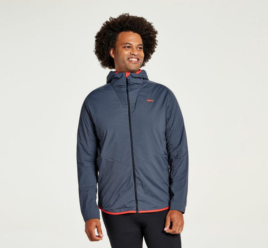 Men Outerwear | HOKA ONE ONE Hybrid Run Jacket Ombre Blue