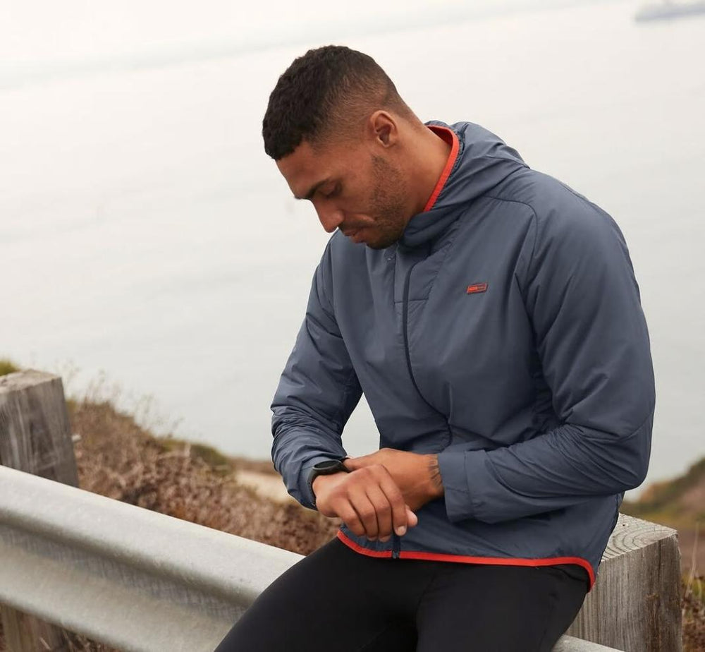 Men Outerwear | HOKA ONE ONE Hybrid Run Jacket Ombre Blue