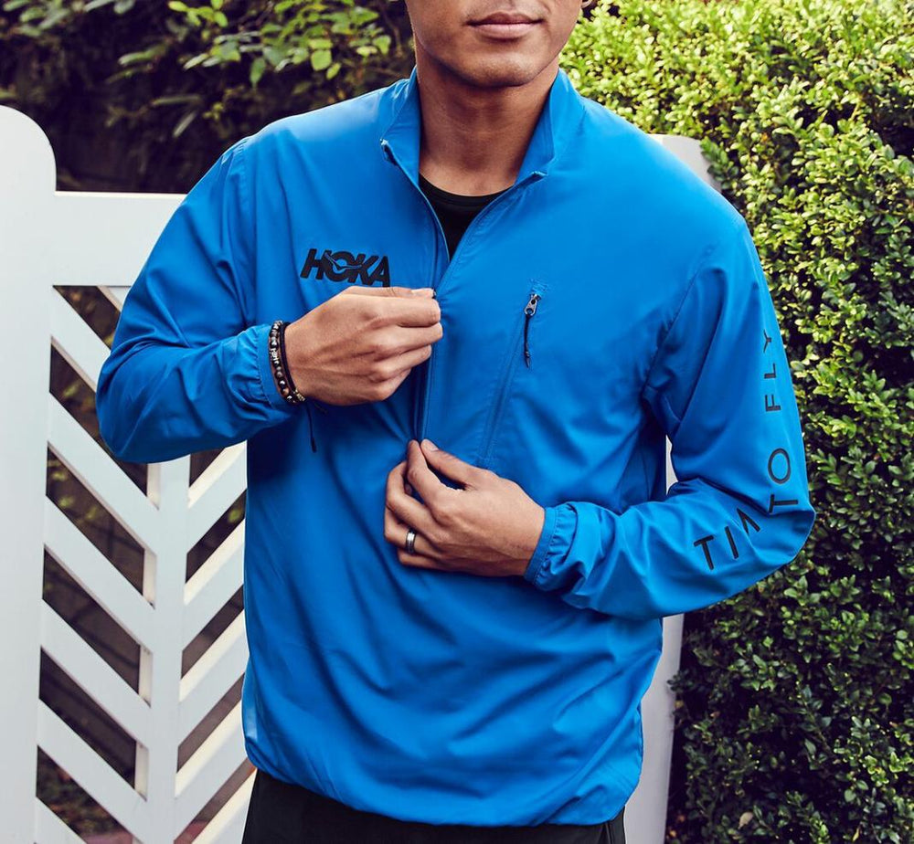 Men Outerwear | HOKA ONE ONE Wind-Resistant Jacket Imperial Blue