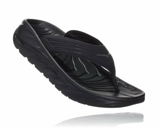 Men Recovery Sandals | HOKA ONE ONE ORA Recovery Flip Black / Dark Gull Gray